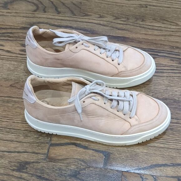 Sam Edelman Reve light blush pink suede platform sneakers size 10 - Picture 1 of 8